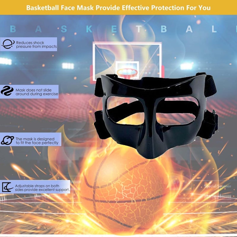 Fenduoer Nose Guard for Sports, Broken Nose, Adustable Face Mask with Foam Padding for Men and Women,Adult,Basketball,Baseball,Football,Softball Face Guard(For Kids) - Image 3